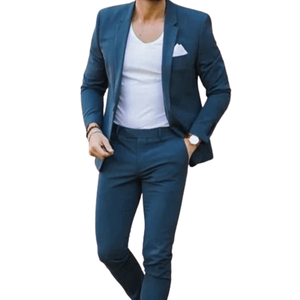 2026 Custom Two Piece Plus Size Breathable Wedding Slim Fit High Quality Blazer Formal Mandarin Collar 3 <b>Buttons</b> 100% Men <b>Suits</b> - Product Image 1