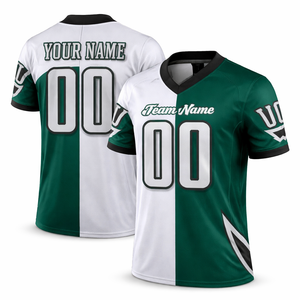 Camiseta de Fútbol Americano Personalizada, Impresión Digital, Manga Corta, Fabricante OEM de Marca Privada, Uniforme de Equipo para Adultos con Absorción de Humedad - Product Image 1