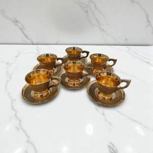 Golden Brass Coffee & <b>Tea</b> <b>Cups</b> Elegant Handmade Drinkware for Luxury Dining, Cafes & Resorts Long Lasting Shine - Product Image 4