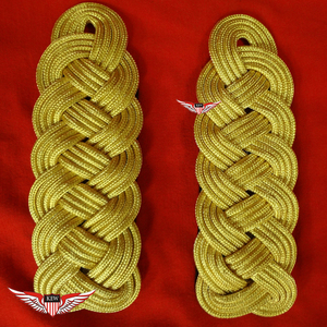KEW Epaulettes Yellow <b>Braided</b> Mylar Thread Eco-Friendly Customizable Luxury Durable <b>Accessory</b> - Product Image 1