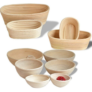 Customized Shape Color Eco-Friendly Bamboo Natural Banneton Bread Proofing Basket Flexible Cotton Liner with Low MOQ - Product Image 1