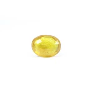9 Carat Oval Cut Yellow Sapphire Loose Gemstone for Fine Jewelry - Product Image 2