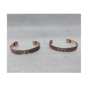 Pulsera de Cobre Sólido con Baño de Cobre Antiguo, Hecha a Mano, Ajustable, Estilo Kada, Minimalista, Accesorio de Bienestar, Regalo - Product Image 2