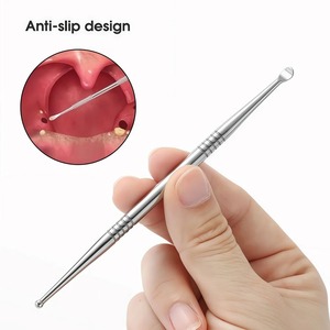 210 pièces Outils de soin buccal en acier pour l'élimination des calculs amygdaliens et du cérumen, pour la santé bucco-dentaire - Product Image 4