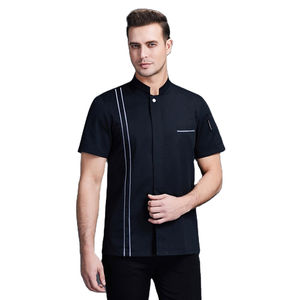 Camisa de Chef Elegante para Restaurante, Camisas de Trabajo para Hombre y Mujer, Camisa de Trabajo de 3 Botones para Hombre, Uniformes Masculinos, Camisa de Chef - Product Image 1