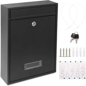 Boîte aux lettres moderne en métal robuste pour entrées de bureaux avec application de fixation murale, antirouille et durable, taille et couleur personnalisables - Product Image 1