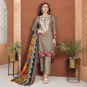 ชุดแต่งงานสไตล์อินเดียและปากีสถานชุดผ้าลินินชุด3ชิ้นสำหรับทุกขนาด - Product Image 5