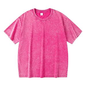 เสื้อยืดคอกว้างผู้ชาย/ผู้หญิง ผ้าฝ้าย 100% 150gsm ทรงปกติ พิมพ์ลายสกรีน โลโก้ด้านหน้าแบบกำหนดเอง ขอบตัดสีตัดกัน - Product Image 4