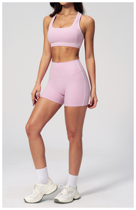 Highly Professional Women,s Slim Fit Workout Sportswear 2-Piece Set Includes High Waist Leggie <b>Bra</b> Plus Size Stitch Crystal - Product Image 3