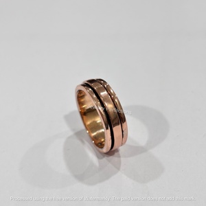 Pure Copper Spinner <b>Ring</b> Healing Anxiety Relief Meditation <b>Plain</b> Band <b>Ring</b> Modern Unisex Wedding <b>Ring</b> - Product Image 3