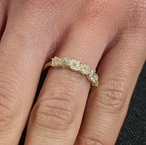 Luxury Vintage Gold Lab Grown Diamond Engagement <b>Ring</b> 18K Gold Plated Filled Brilliant Cut IGI Certified Wedding Anniversary - Product Image 4