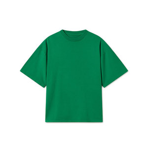 Camiseta de Algodón 100% de 150 g/m², Estampada, Verde, Manga Corta, para Hombre y Mujer, Antiarrugas, Corte Holgado, Estilo Casual - Product Image 1