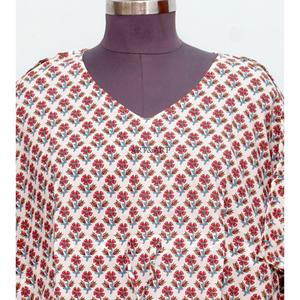 Vestido Túnica Largo hasta el Suelo para Mujer, Negro y Blanco, Elegante y Dulce, Ropa de Playa, Kaftán de Algodón Orgánico con Estampado Floral, Verano - Product Image 3