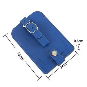 Bolsa de Viaje con Logotipo Personalizado, Maleta de Cuero Vegano Ecológica, Etiqueta de Equipaje de PU Personalizada, Porta Tarjetas de Identificación - Product Image 4