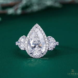 Anillo de Diamantes Premium con Forma de Corazón y Corte Redondo, Color DE, Claridad VVS VS1, Joyería Artesanal Personalizada, Suministro al por Mayor de Fábrica - Product Image 1