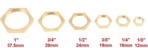Brass Hex Pipe <b>Lock</b> Nut Female NPT <b>Thread</b> Polished for Plumbing & Water Supply Pipe <b>Lock</b> Nut (AOL-07) - Product Image 3