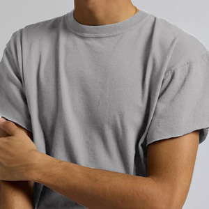 Nouveautés 2026 – T-shirts basiques pour hommes, coupe ample, épaules tombantes, couleur unie, 100 % coton 240 GSM, personnalisables, vente en gros - Product Image 4