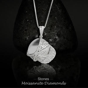 Premium Moissanite Diamond Helmet Pendant In 925 Sterling Silver Bling Hip Hop Fashion Jewelry Necklace For Men Women - Product Image 3