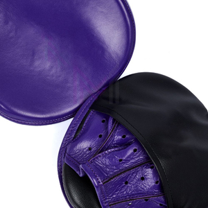 Guantes de Boxeo Negros y Morados de Primera Calidad, de Cuero Genuino, Curvos, para Entrenamiento Profesional, Personalizables OEM, para Kick Boxing - Product Image 6