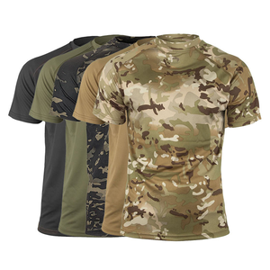 Camisetas de Secado Rápido de Manga Corta y Cuello Redondo, Ropa de Verano para Hombre, Camiseta de Color Sólido - Product Image 2