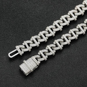 Chaîne de cou Hip Hop Micro Pavé CZ Diamant Or, Argent, Or Rose pour Concerts et Soirées en Boîte de Nuit - Grande Vente - Product Image 6