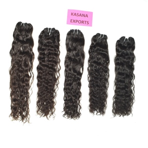 Extensions de cheveux humains Remy indiens, coupe droite, double tirage, trame double cousue à la machine, 100g, pointes pleines, fixation à clipser - Product Image 4