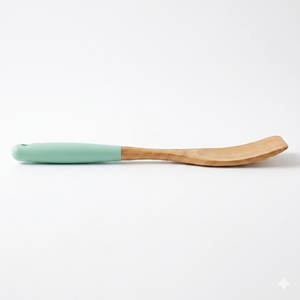 Espátula de Madera de Teca Sólida con Mango Verde Menta, Utensilio de Cocina Ecológico Antiadherente, Accesorios de Cocina de Madera - Product Image 3