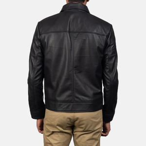 OEM Custom <b>Men's</b> Casual Vintage <b>Leather</b> <b>Jacket</b> for Spring Autumn and Winter High Quality Light Fabric <b>jacket</b> for <b>men</b> - Product Image 3