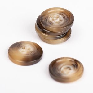 High Quality Custom Round 4-Hole Buffalo Horn Animal Style Durable <b>Handmade</b> Sewing Buttons for <b>Clothes</b> Shirt Suit - Product Image 2