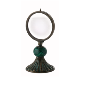 Espejo Circular de Latón Chapado en Oro de Primera Calidad con Base de Bolas Rojas, Pieza Decorativa para el Hogar, Última Llegada - Product Image 5