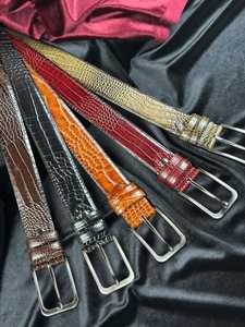 เข็มขัดหนังแท้ถักมือ หัวเข็มขัดทองเหลืองสีน้ำตาล ระบายอากาศได้ดี สไตล์ลำลอง/คลาสสิก ทนทาน เหมาะสำหรับทุกเพศ ของขวัญแต่งงาน งานฝีมือระดับโลก - Product Image 3