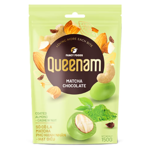 Fabrication, Vente en Gros, Exportation de Dragées au Chocolat Pures OEM/ODM HALAL 150G, Snacks Confisés aux Amandes et Noix de Cajou enrobés de Chocolat Matcha - Product Image 1