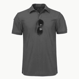 Factory Wholesale Breathable Knitted Plus Size <b>Turtleneck</b> Polyester <b>Black</b> Short Sleeve for Shirt for <b>Men</b> - Product Image 2
