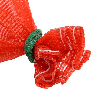 ถุงตาข่ายขนาดใหญ่แบบมีเชือกผูก ใช้ซ้ำได้ สำหรับเก็บผักผลไม้สด เช่น มันฝรั่ง ส้ม ปลาตัวเล็ก ข้าวโพด - Product Image 2