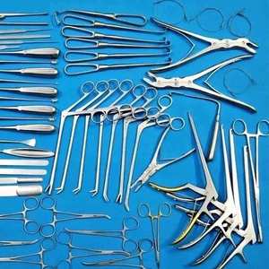 Ensemble d'instruments chirurgicaux orthopédiques pour laminectomie, 78 pièces, acier inoxydable, outils chirurgicaux CE ISO par Grip Surgical - Product Image 2