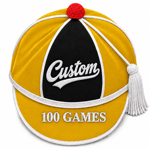 Casquette d'honneur en velours à 6 panneaux, broderie logo, pour cérémonies de remise de prix, remise de diplômes, festivals, casquette académique pour présentations - Product Image 1