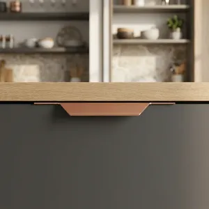 Tiradores ocultos de aleación de aluminio para bordes de gabinetes, tiradores de dedo para cajones, armarios, cómodas, muebles contemporáneos - Product Image 1