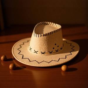 Sombrero Vaquero de Cuero Genuino de Lujo, Hecho a Mano, Estilo Western Outback, para Viajes, Equitación y Actividades al Aire Libre - Product Image 4