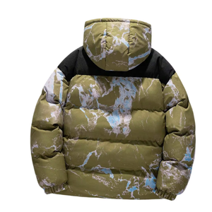 Chaqueta casual acolchada de algodón con capucha y patchwork en contraste para hombre, chaqueta acolchada de la mejor calidad para hombre, proveedor mayorista. - Product Image 2