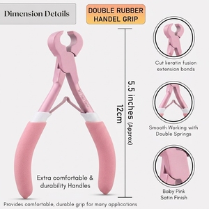 Pinzas de doble resorte para quitar extensiones de cabello con queratina, herramienta de acero inoxidable de acción fácil para profesionales del cabello - Product Image 2