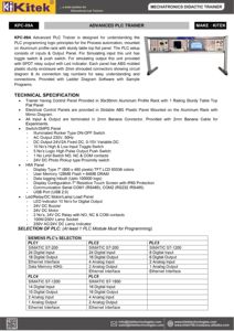 KITEK KPC-09A Educational PLC Trainer Board pour la formation Aluminium & ABS Construction Electrique Made Maharashtra - Product Image 2