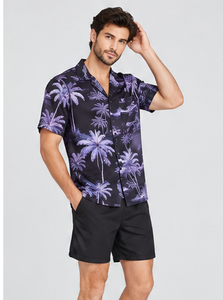 Wholesale Custom Tropical <b>Shirt</b> Men <b>Hawaiian</b> Printed Button Down Short Sleeve Loose Holiday Beachwear Summer Floral Beach <b>Shirt</b> - Product Image 5