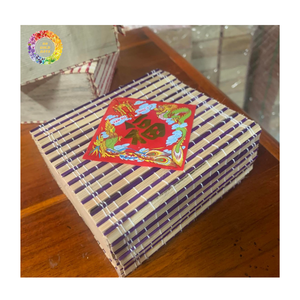 Rustic Natural <b>Bamboo</b> Curtain Box Woven Gift Storage <b>Container</b> for Tea Souvenirs Jewelry Accessories and Home Decor Gifts Bulk - Product Image 3
