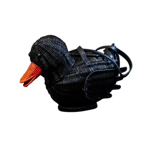 Handmade Duck Shaped Rattan Kids <b>Bag</b> Eco Friendly <b>Wicker</b> Crossbody <b>Bag</b> for Children - Product Image 3