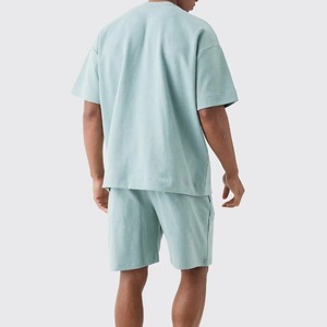 T-shirt Homme Coupe Boxy Personnalisée 200g Coton Lourd/Mélange Polyester Bambou Haute Qualité Col Rond Uni Épaules Tombantes Oversize - Product Image 5