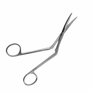 Ciseaux nasaux courbés Heymann de qualité supérieure - Ciseaux chirurgicaux ORL réutilisables en acier inoxydable pour rhinoplastie, turbinat, septum, septoplastie - Product Image 4