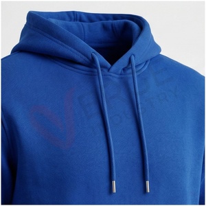 Ensemble de survêtement bleu à capuche pour homme, manches longues, couleur unie, respirant, coupe décontractée, pour l'automne, avec cordon de serrage - Product Image 4