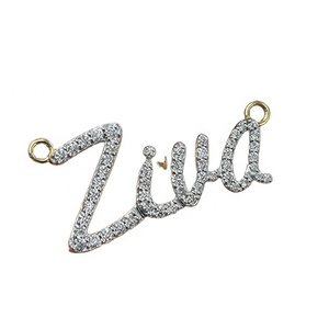 Novedades en Joyería HipHop, Plata de Ley 925, Diamante Moissanite D VVS, Colgante con Letra Personalizada, Regalo para Mujer - Product Image 1