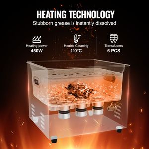 Pulitore a Ultrasuoni Digitale da 15L con Timer e Cestello, 360W, Pulitore Sonico Professionale Elettrico - Product Image 3