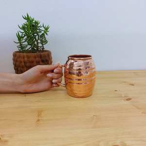 Taza de Cobre Martillado de 400 ml, Hecha a Mano, Ecológica, a Prueba de Fugas, Reutilizable, Taza de Cerveza Clásica, Decoración para el Hogar, Bar, Fiestas, Cocina, Regalo - Product Image 4